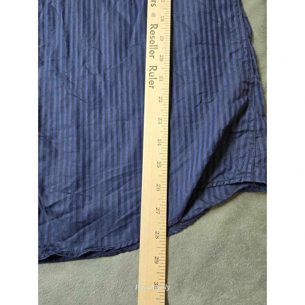 Z Zegna Dress Shirt Mens Large 41 16‎ Button Stripe Long Sleeve Vertical Italy